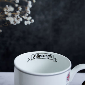 Edinburgh City Landmarks Themed China Mug