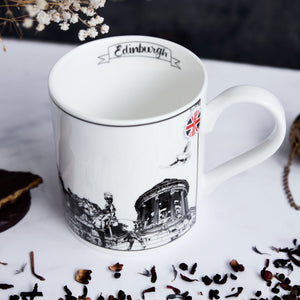 Edinburgh City Landmarks Themed China Mug