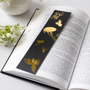 Magpies Gold Foil Bookmark