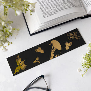 Magpies Gold Foil Bookmark