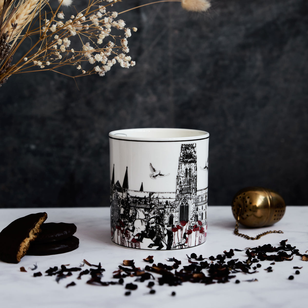 Durham City Landmarks Themed China Mug
