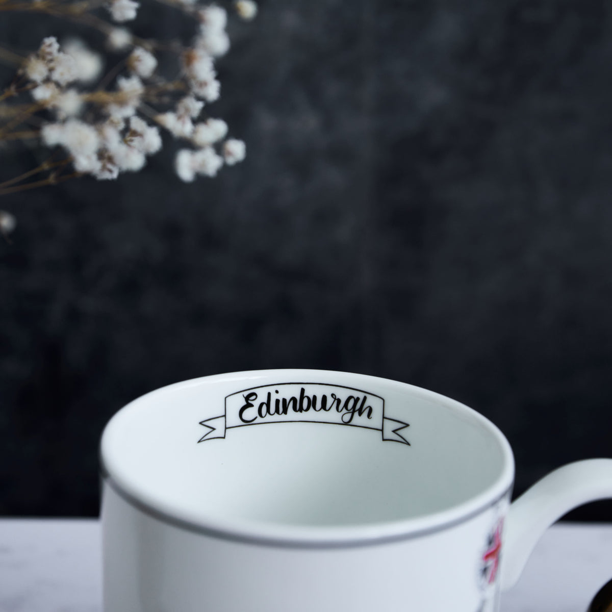 Edinburgh City Landmarks Themed China Mug