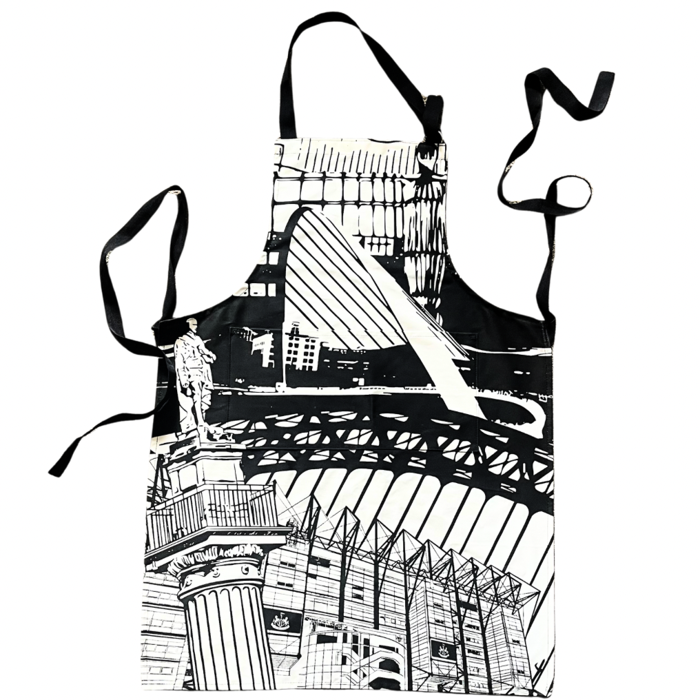 Newcastle landmarks themed apron