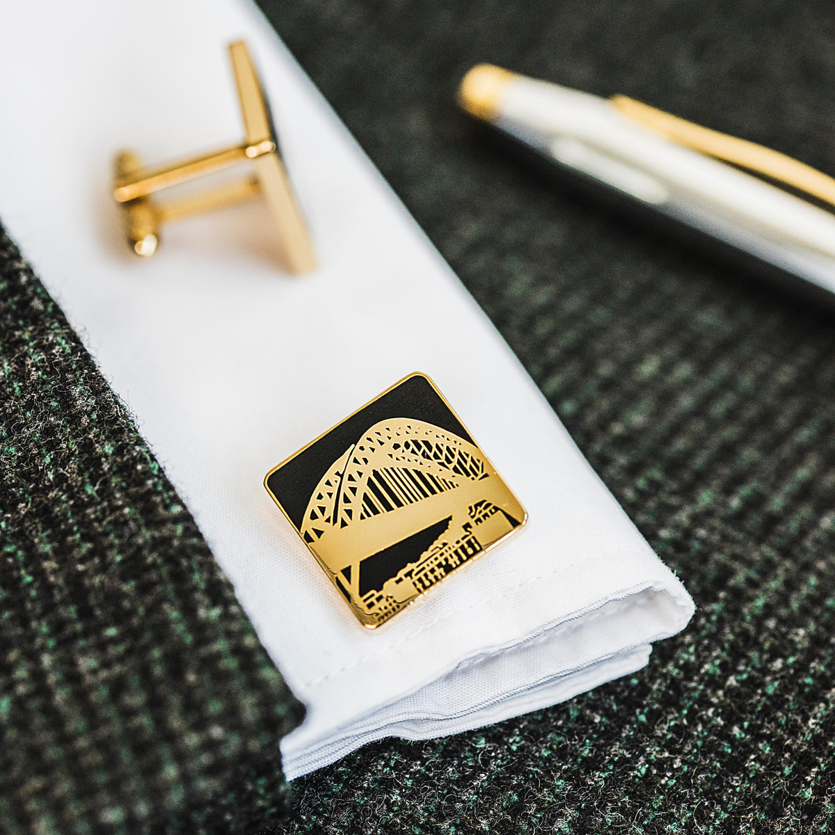 Newcastle Tyne Bridge Themed Cufflinks