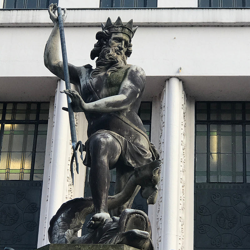 Statue of Neptune in Durham Marketplace.