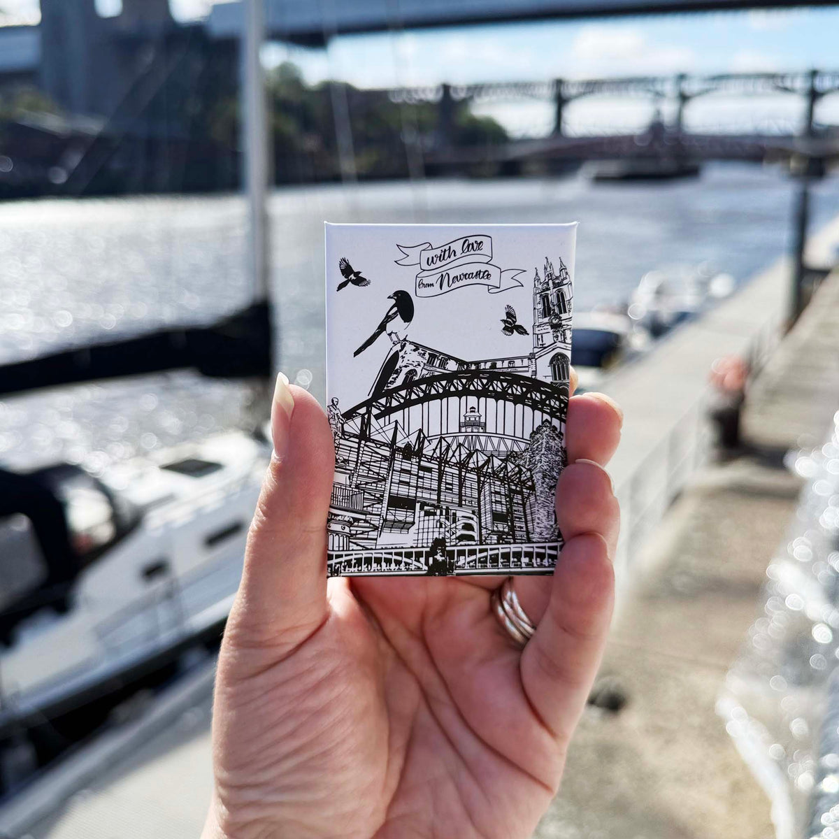 Newcastle Rectangle Magnet Keepsake