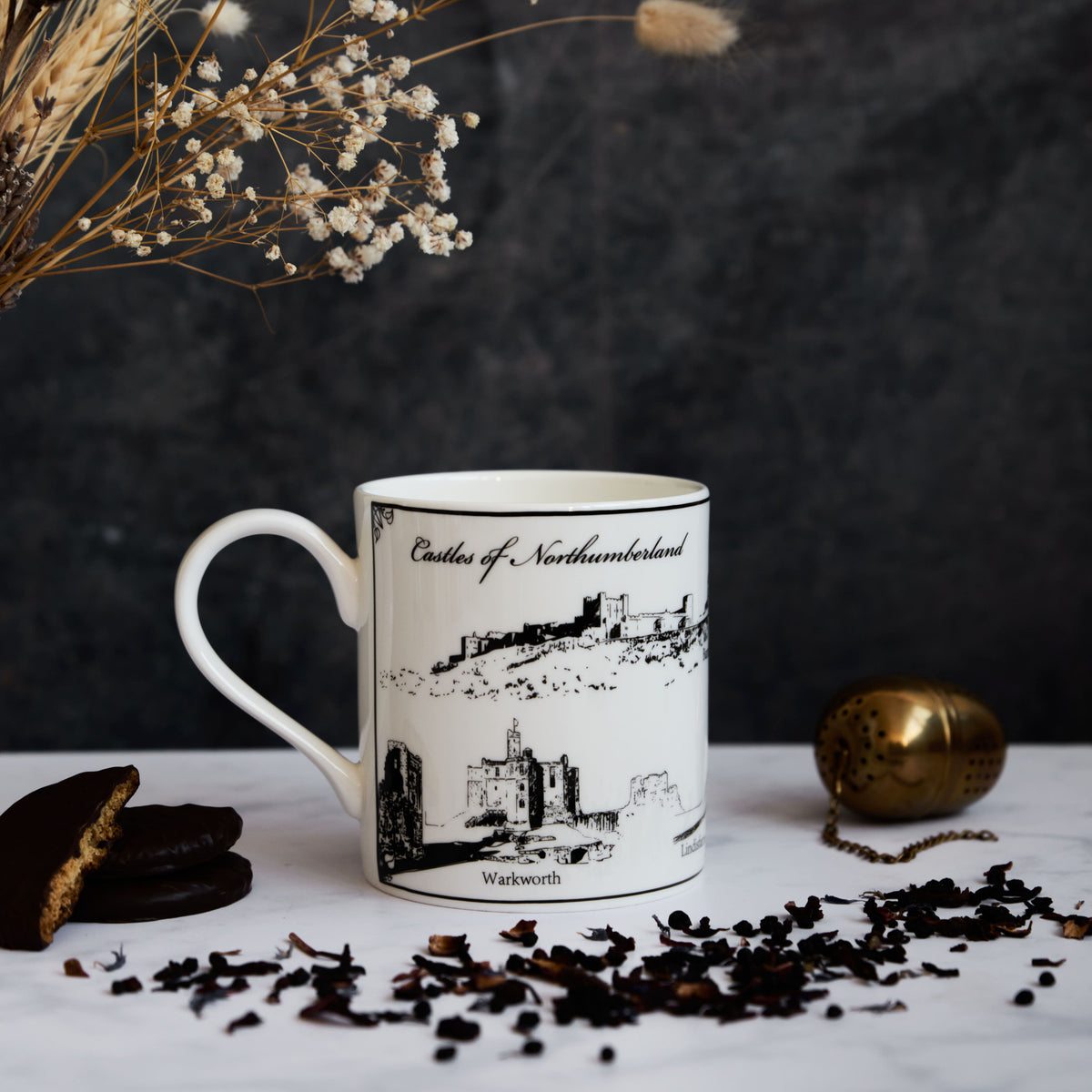 Northumberland Castles Themed China Mug