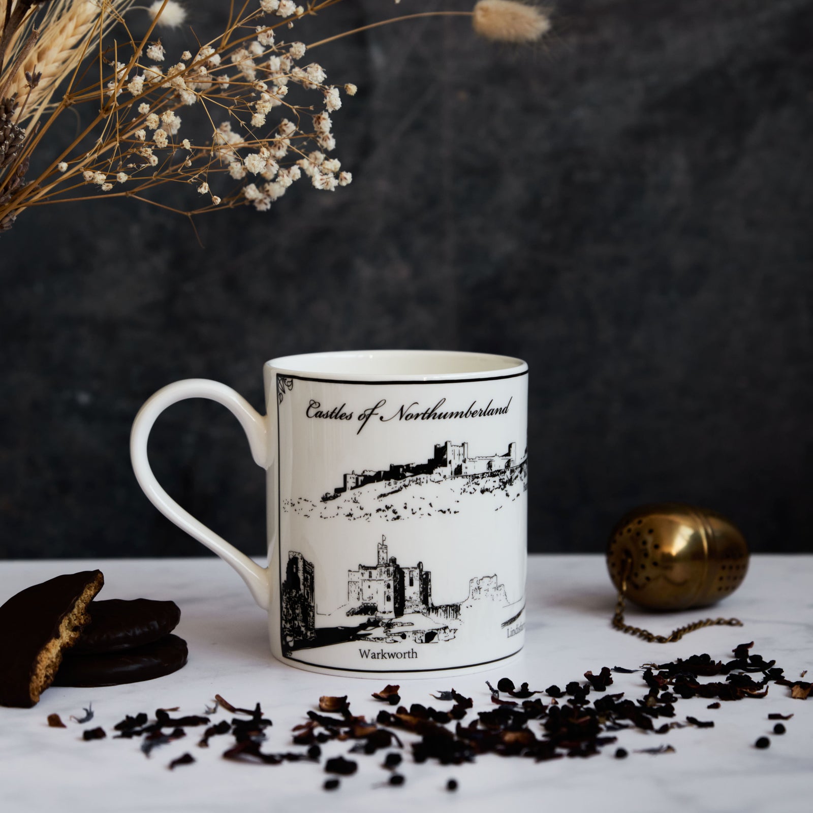 Northumberland Castles Themed China Mug