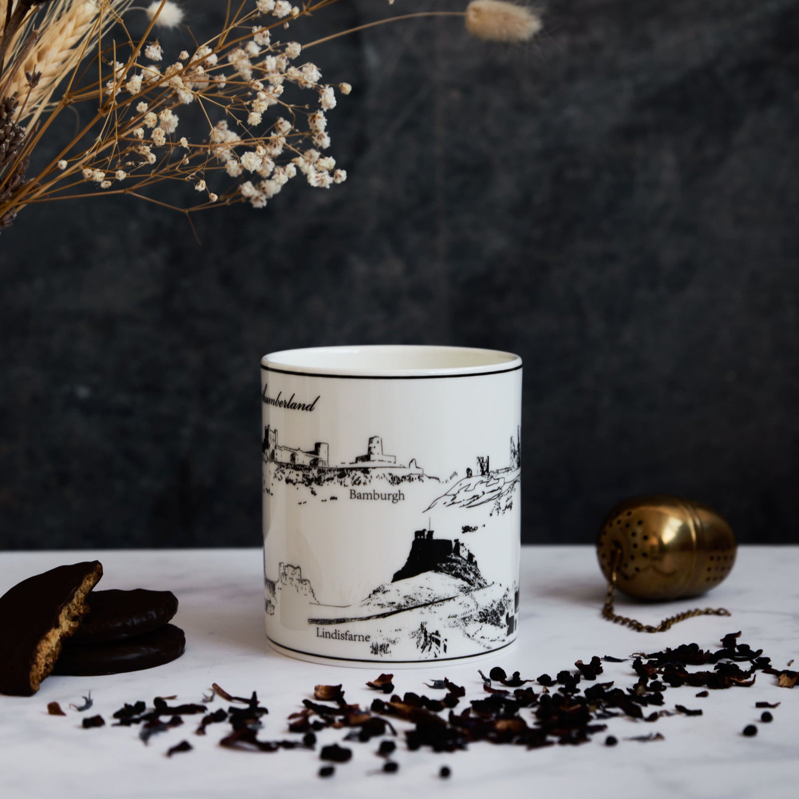 Northumberland Castles Themed China Mug