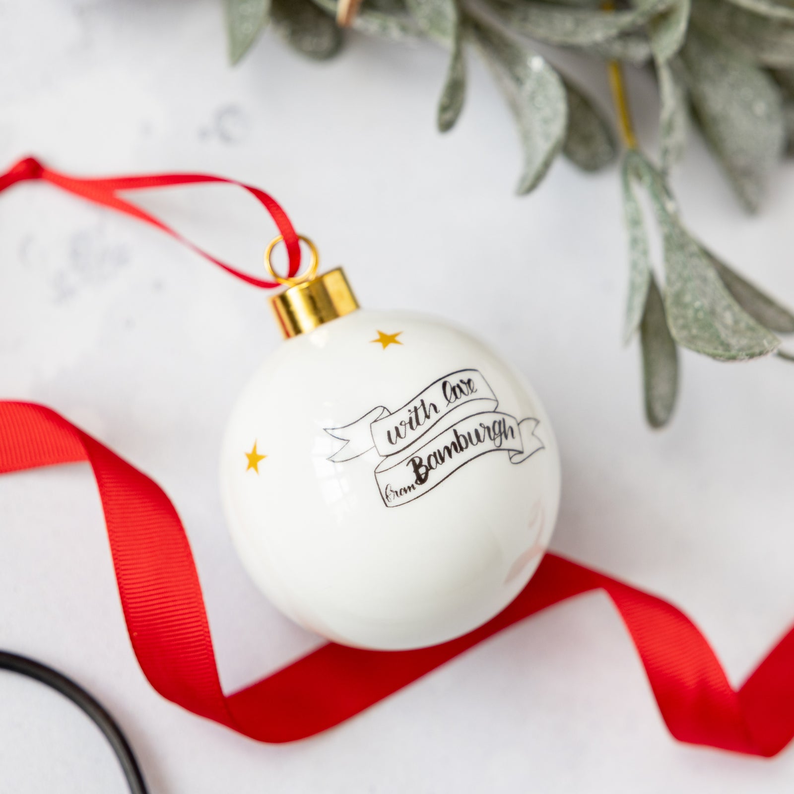 Bamburgh Castle Themed Ornament