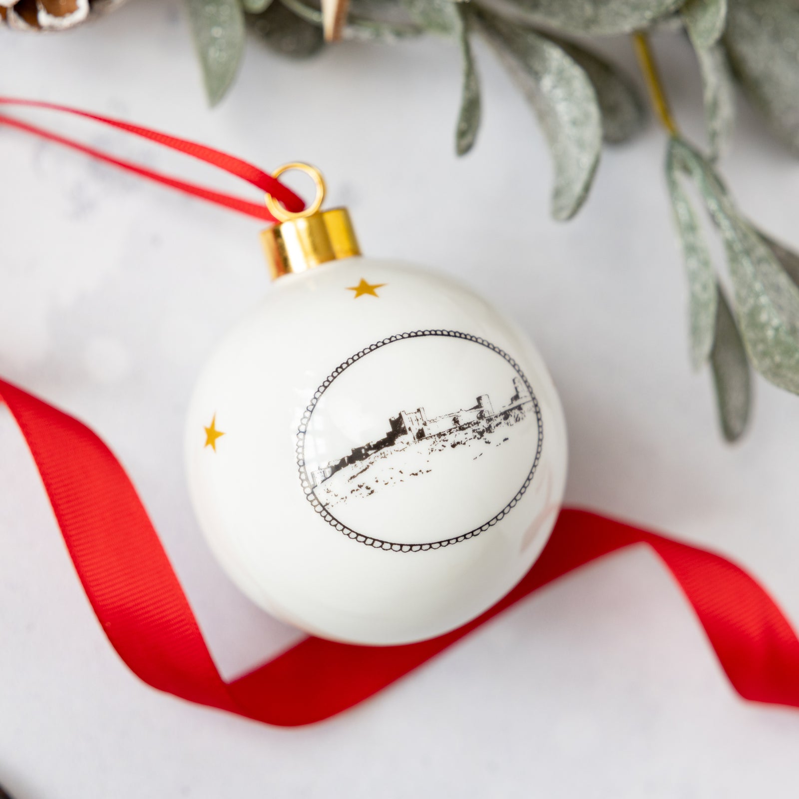 Bamburgh Castle Themed Ornament