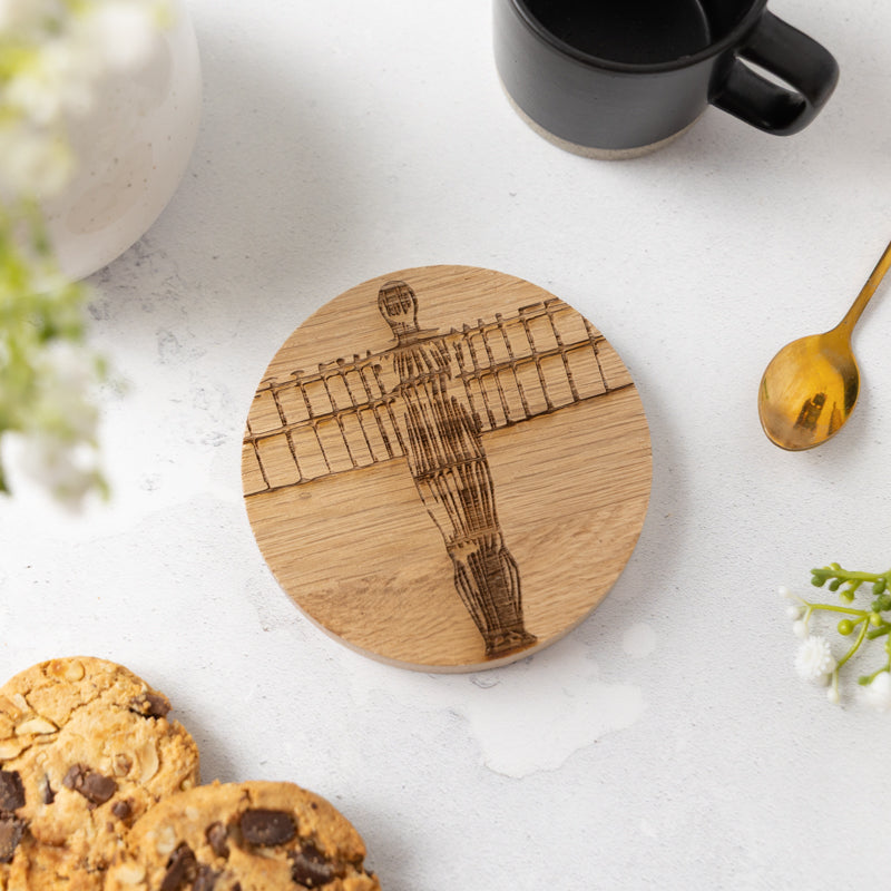 Oak wood Angel Coaster