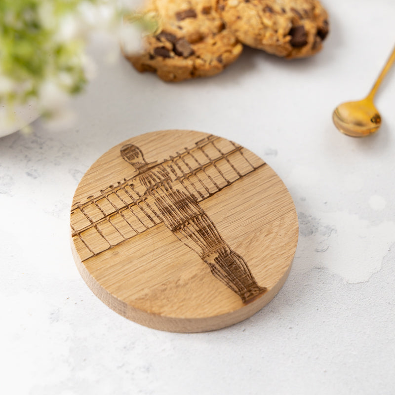Oak wood Angel Coaster