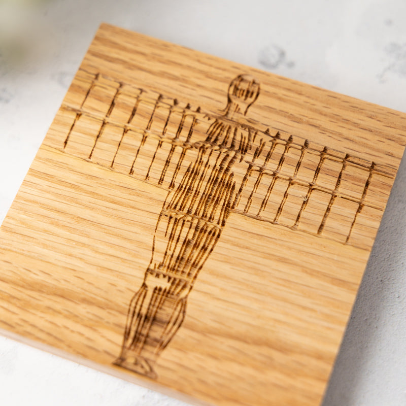 Oak wood Angel Coaster