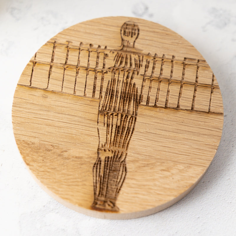 Oak wood Angel Coaster