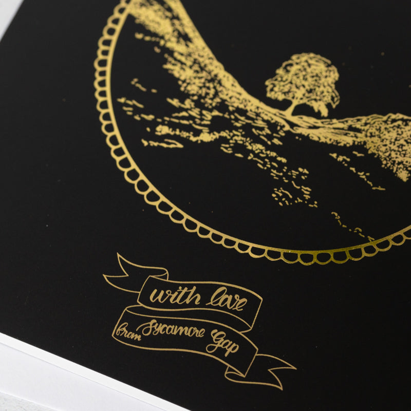 Sycamore Gap Gold Foil Card