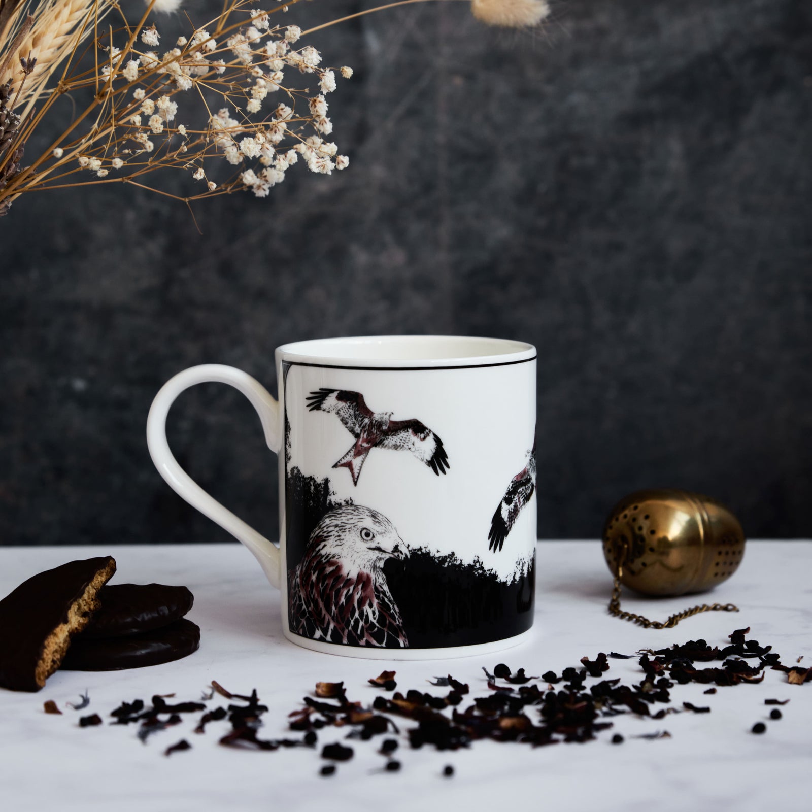 Red Kite Themed North East Heritage China Mug