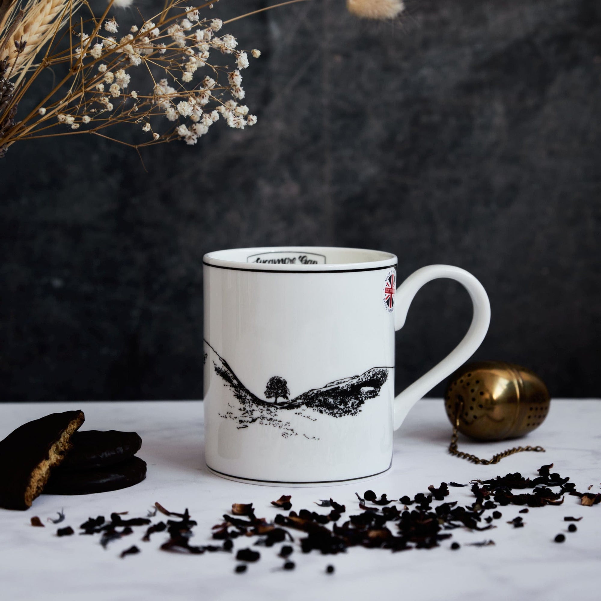 PowderButterfly Mugs Sycamore Gap Flowers Mug