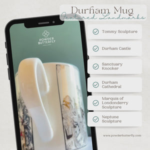 Durham City Landmarks Themed China Mug