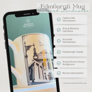 Edinburgh City Landmarks Themed China Mug