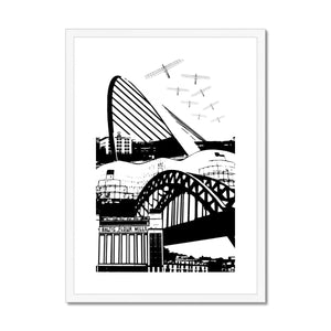 Prodigi Fine art A2 Portrait / White Frame Newcastle Gateshead print Framed & Mounted Print