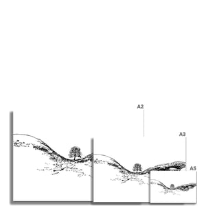 Sycamore Gap themed print featuring Sycamore Gap tree by Powder Butterfly