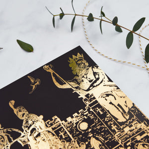 Durham Cathedral Notebook - PowderButterfly Stationery Durham Softback Gold Foil Notebook