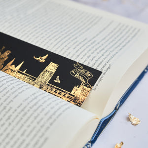 Durham Cathedral Bookmark - PowderButterfly Durham Gold Foil Bookmark
