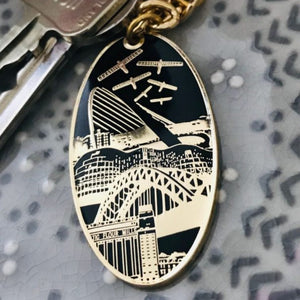 PowderButterfly Newcastle Landmarks Keyring