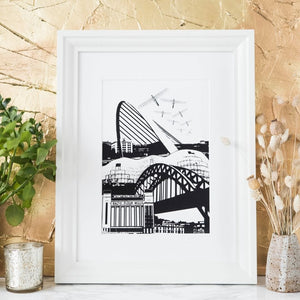 PowderButterfly Framed Newcastle Print