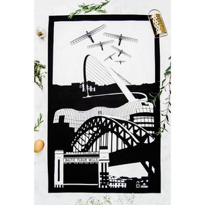 PowderButterfly 100% Organic Cotton Newcastle Tea Towel