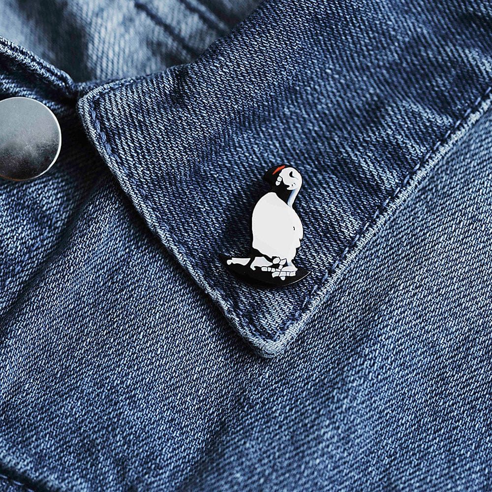 PowderButterfly Puffin Pin Badge