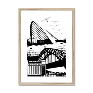 Prodigi Fine art A2 Portrait / Natural Frame Newcastle Gateshead print Framed & Mounted Print